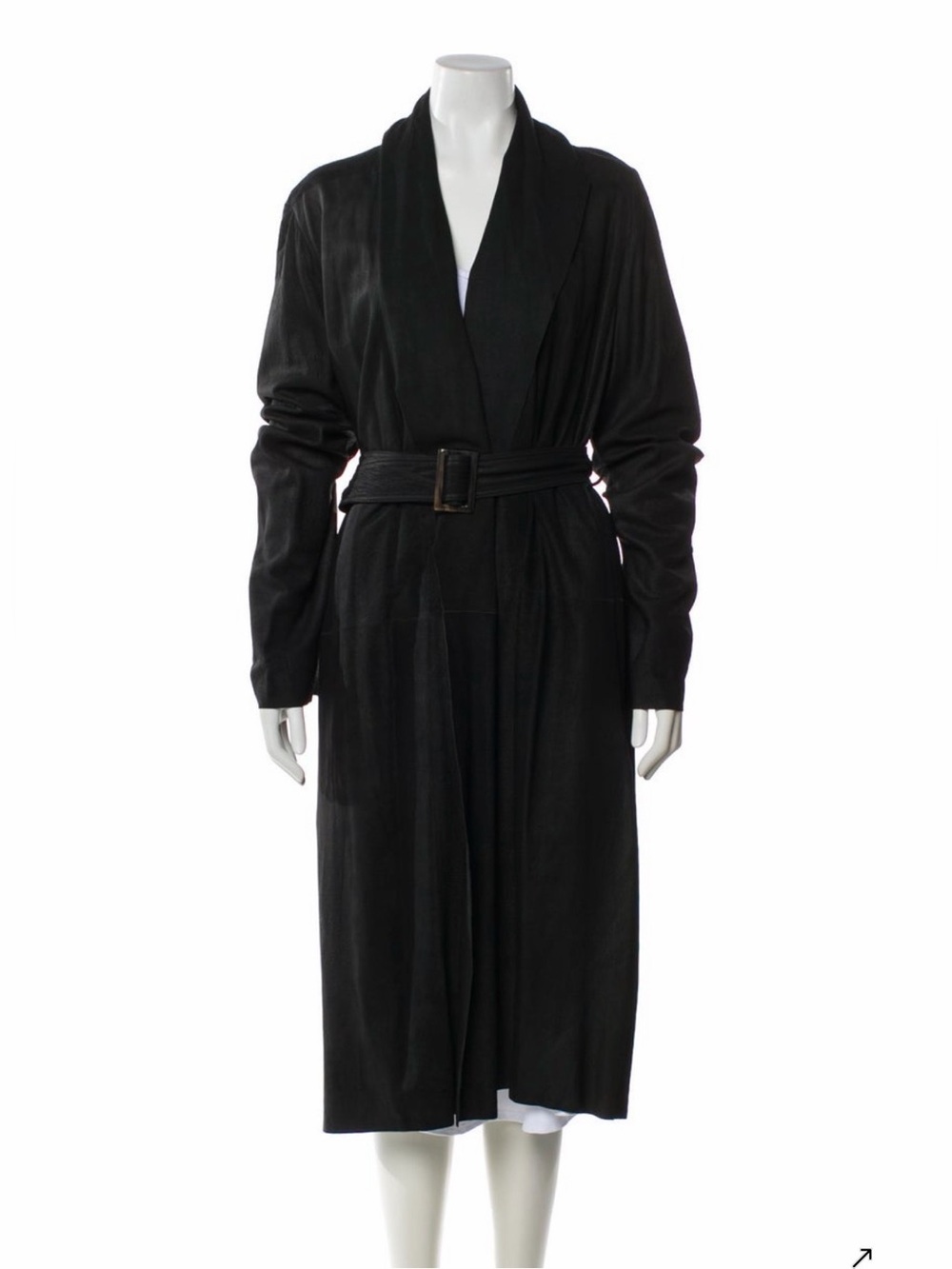 Rick Owen's 2020 Tecuatl leather belted coat